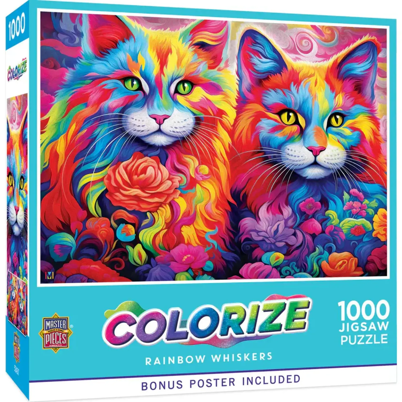 MasterPieces 72403 Rainbow Whiskers Cat 1000 Piece Puzzle