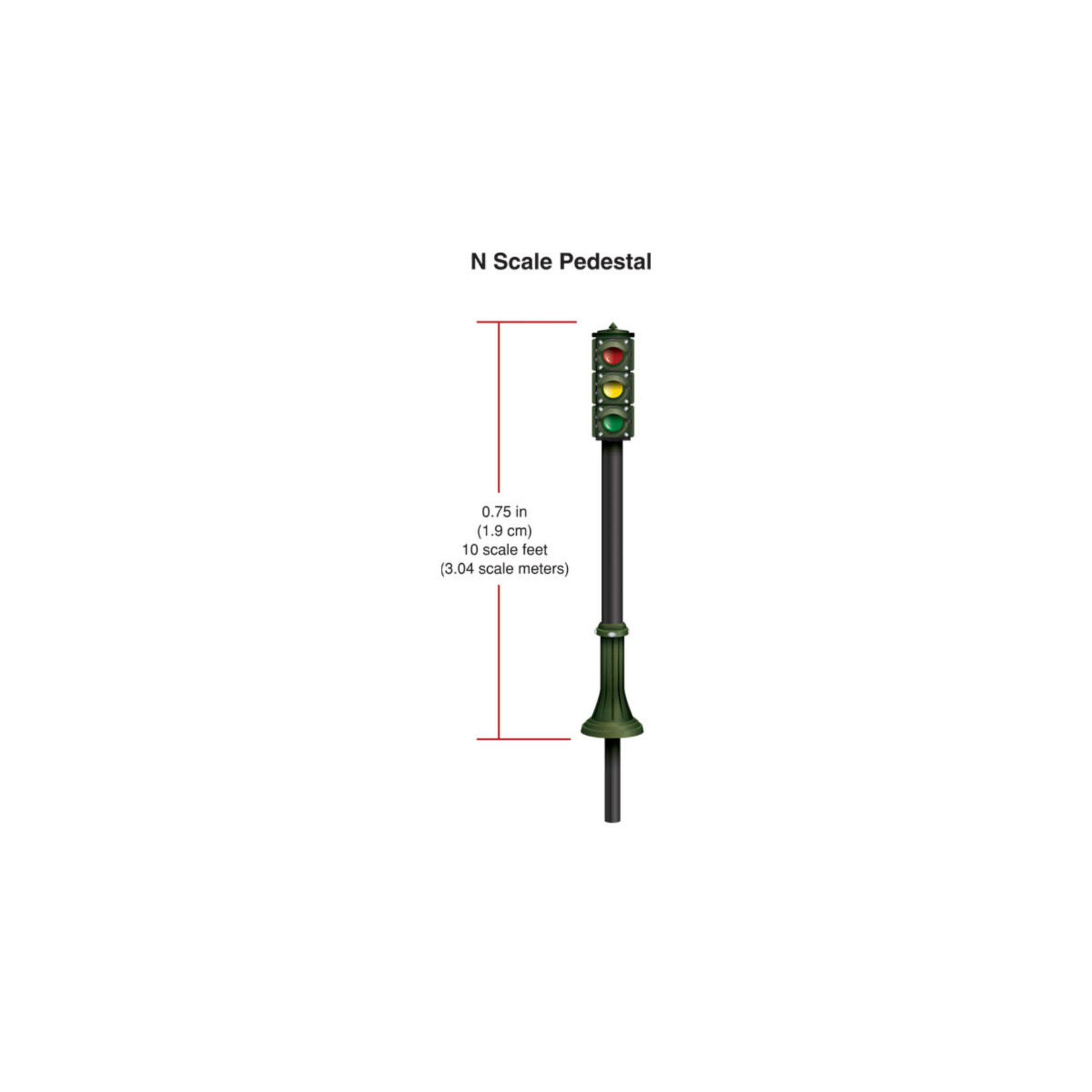 Woodland Scenics 5635 N Pedestal Traffic Lights