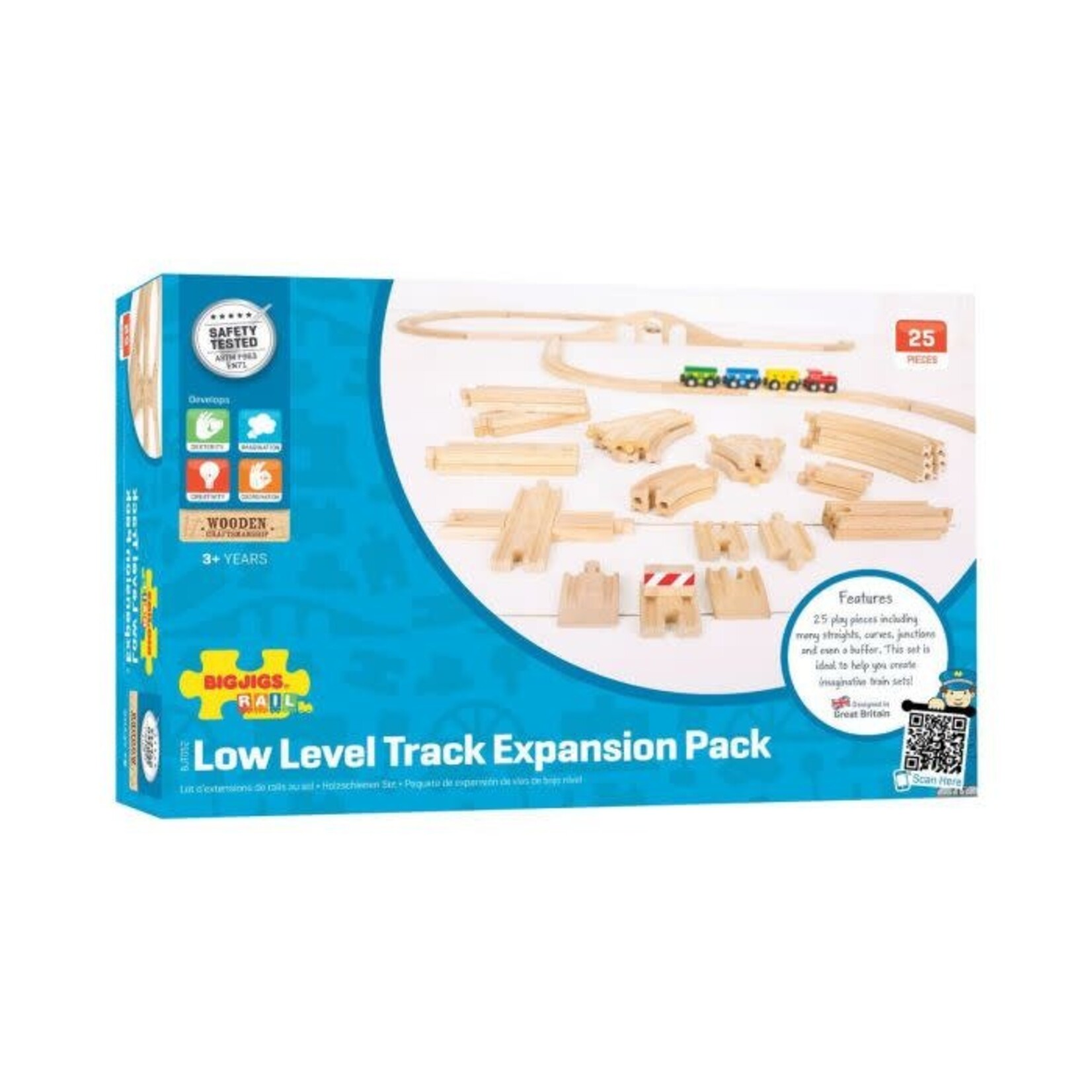 Bigjigs Toys BJT052 Low level Track Expansion Pack