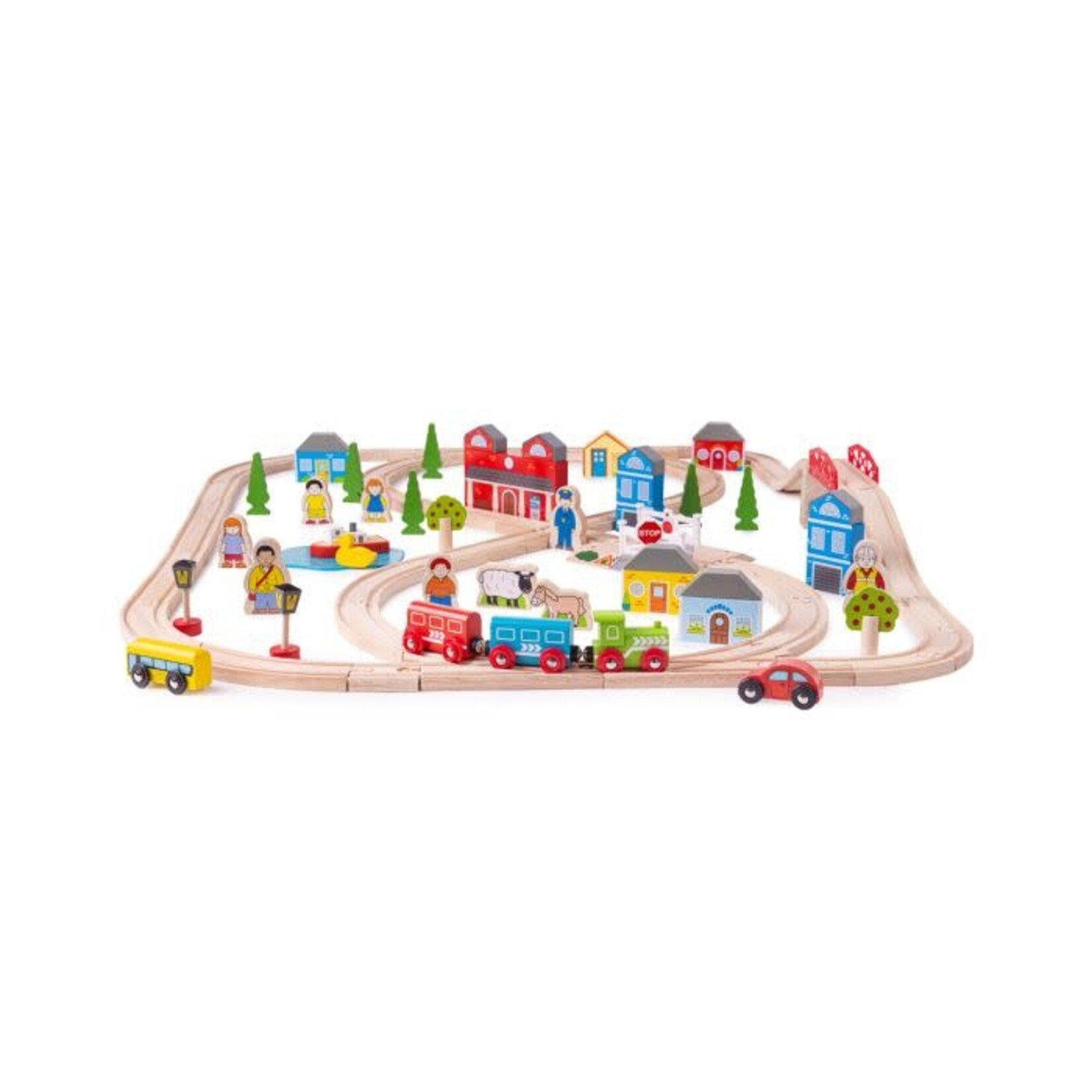 Bigjigs Toys BJT015 Town and Country Train Set