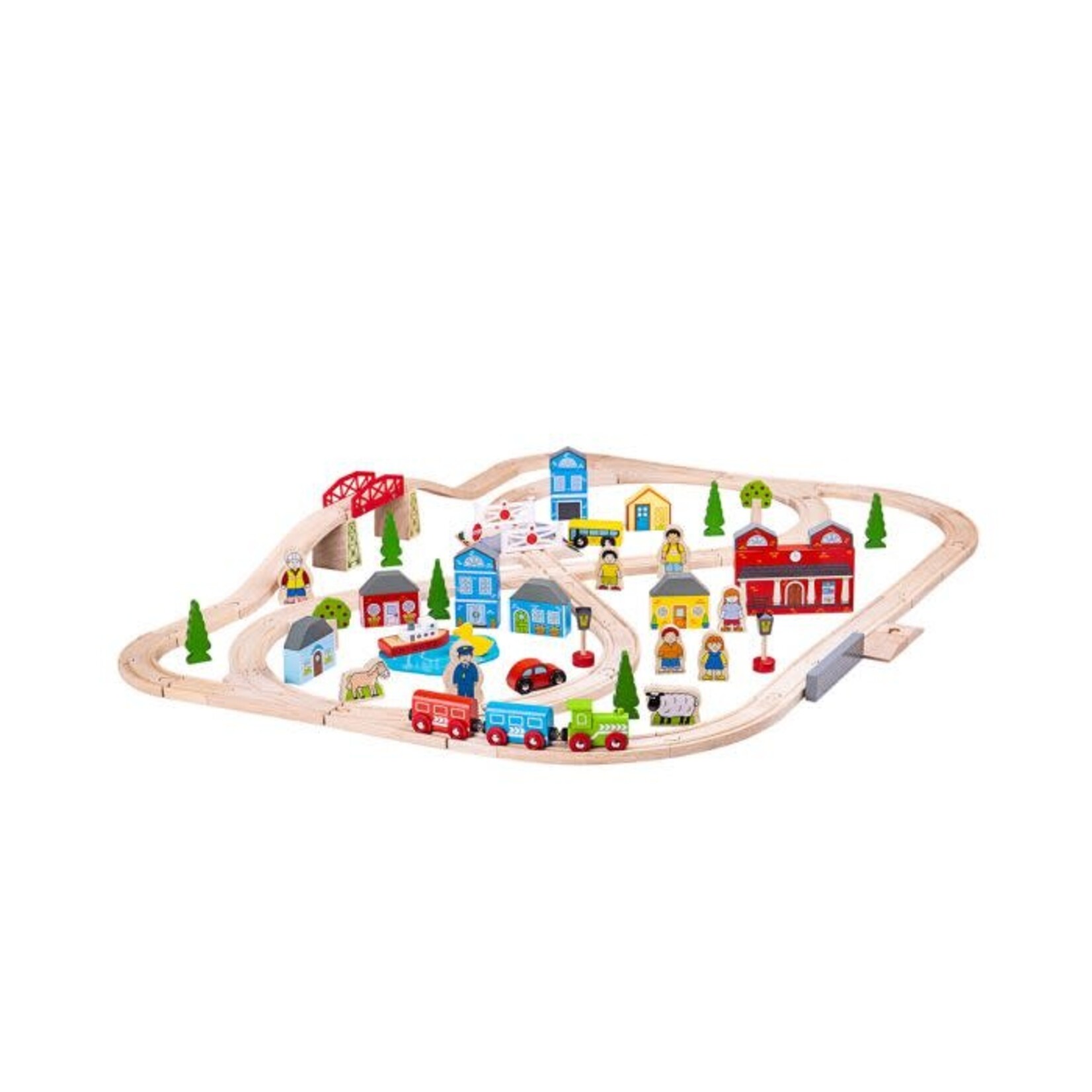 Bigjigs Toys BJT015 Town and Country Train Set