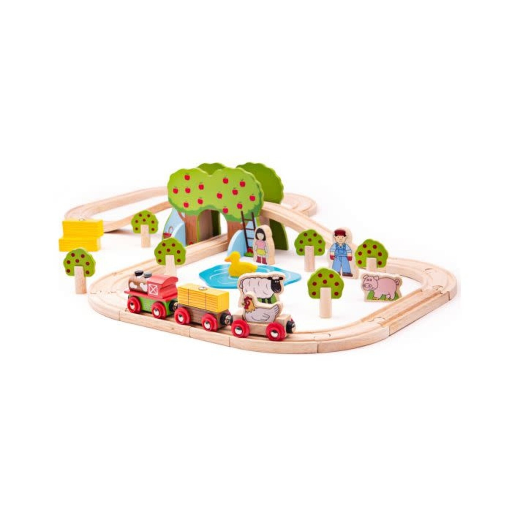 Bigjigs Toys BJT036 Farm Train Set