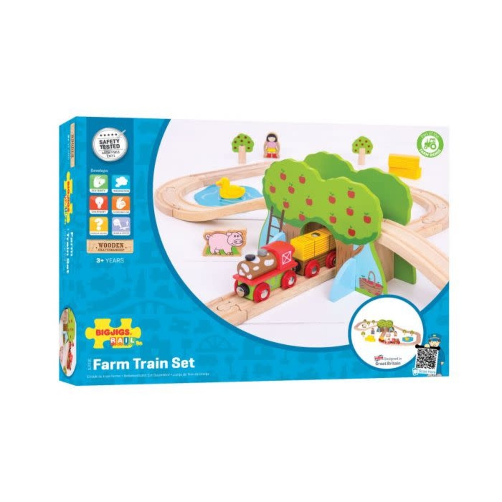 Bigjigs Toys BJT036 Farm Train Set