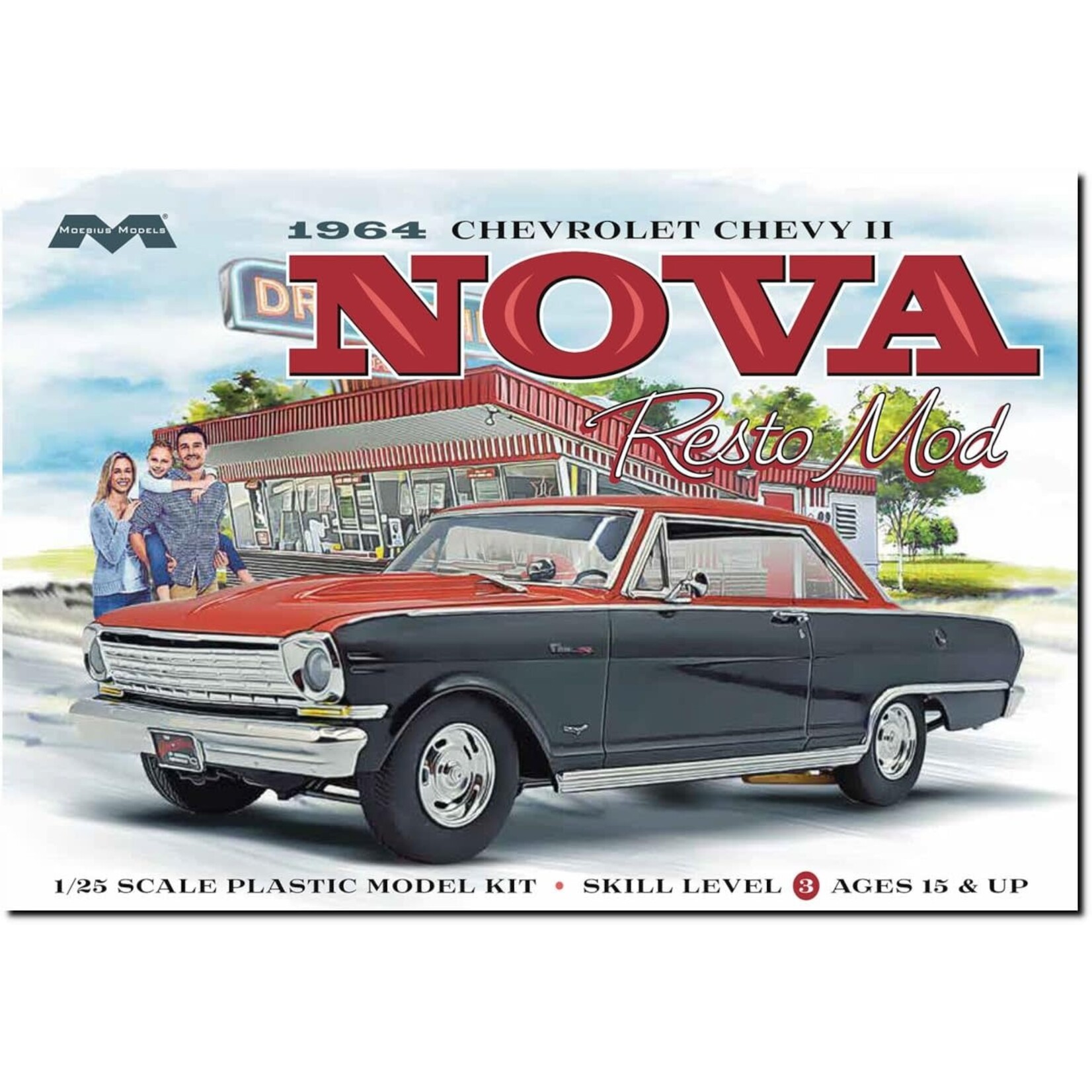 Moebius 2321 1/25 Chev II Nova Resto Mod