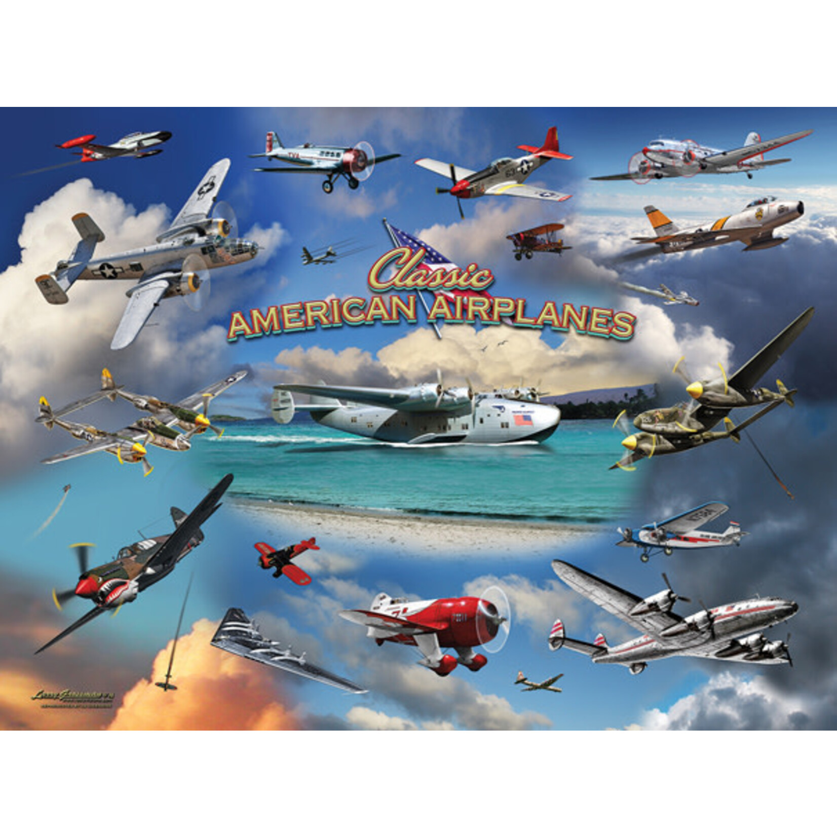 Suns Out Classic American Planes 1000 Piece Puzzle