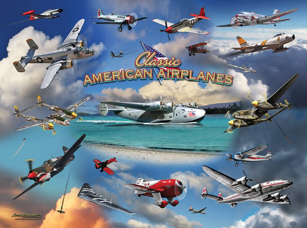 Classic American Planes 1000 Piece Puzzle
