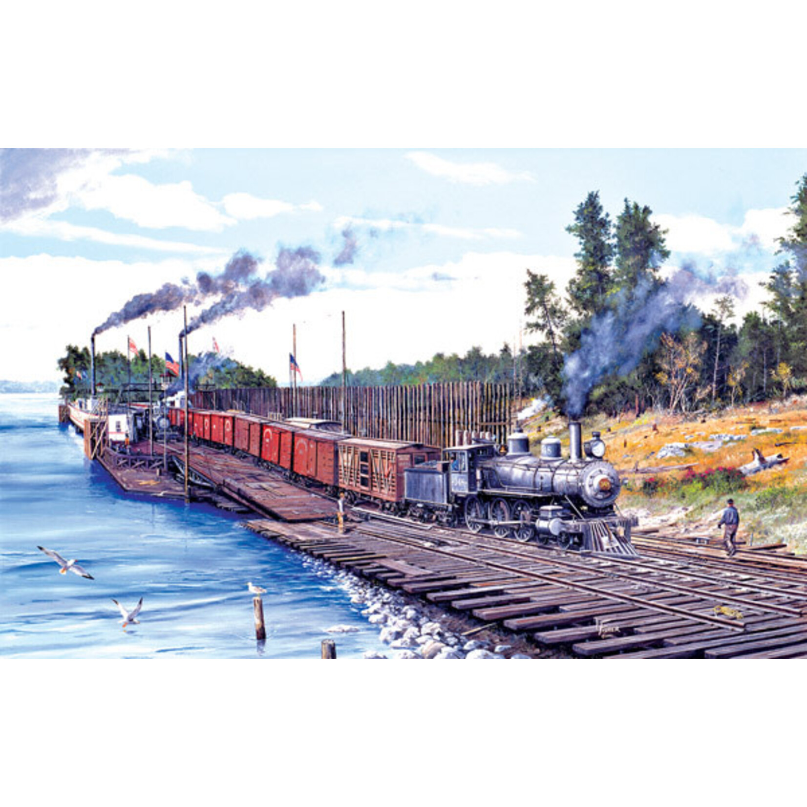 Suns Out Crossing Columbia 550 Piece Puzzle