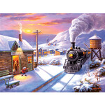 Suns Out Greenville Depot 300 Piece Train Puzzle