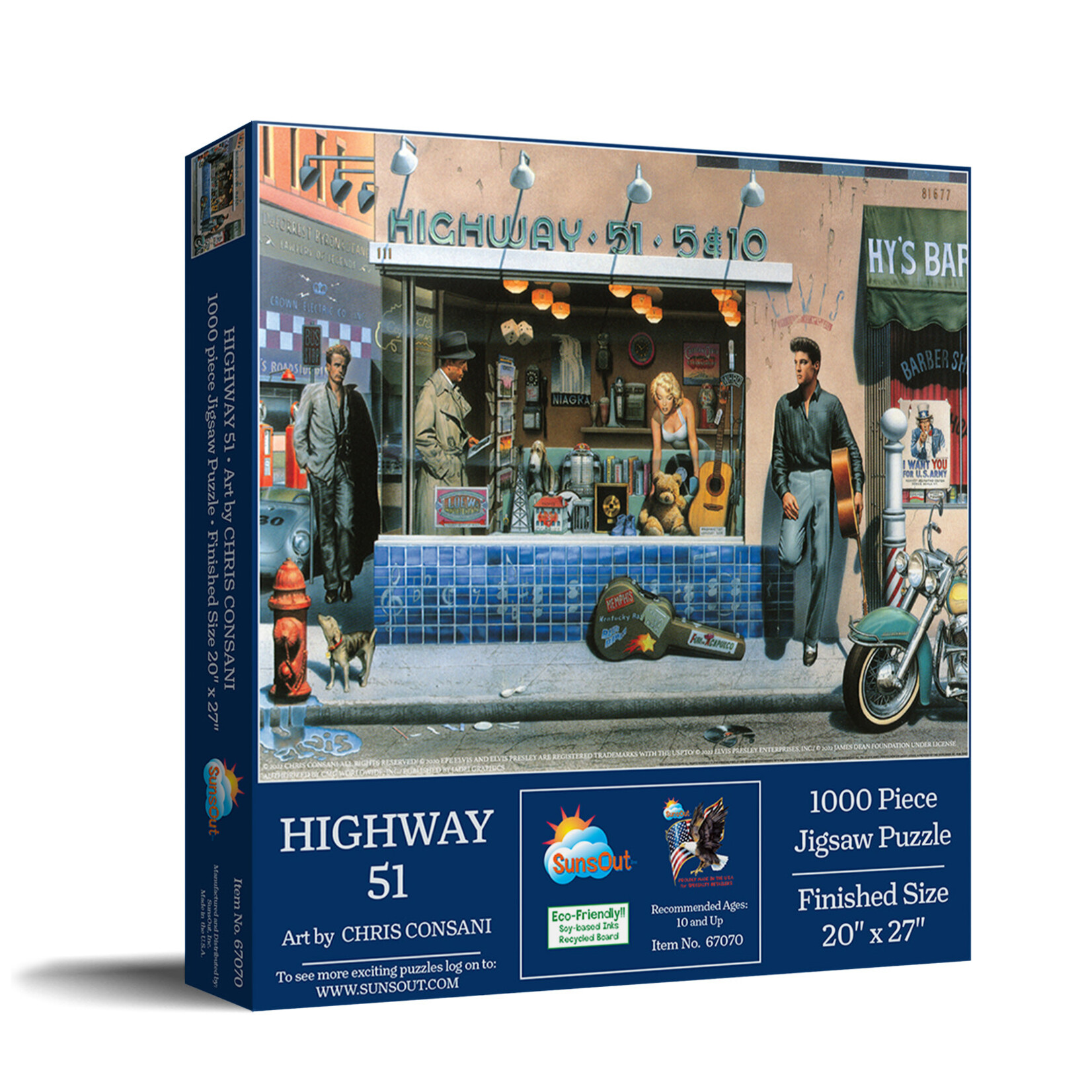 Suns Out Highway 51 1000 Piece Puzzle