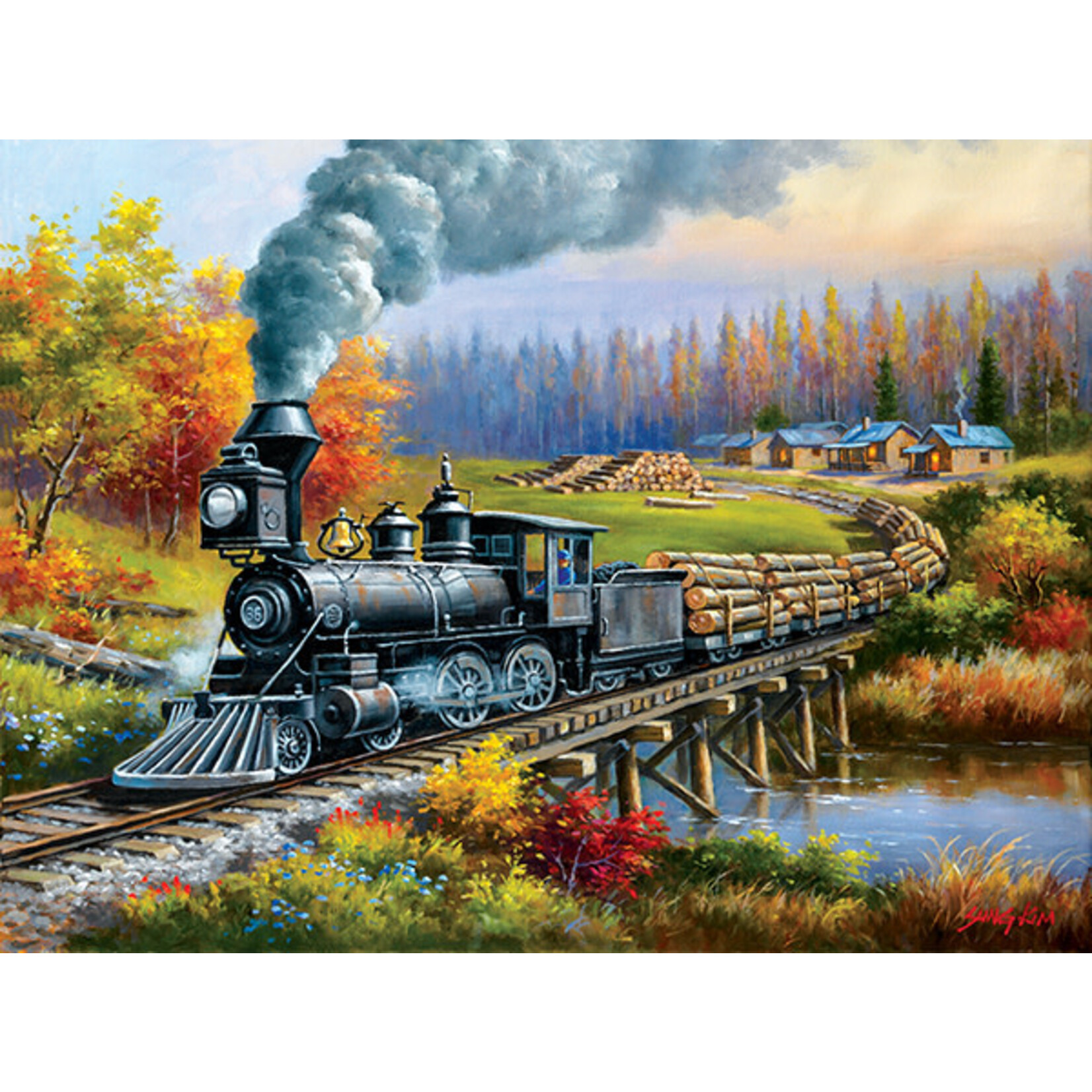 Suns Out Logging Camp Run 1000 Piece Puzzle