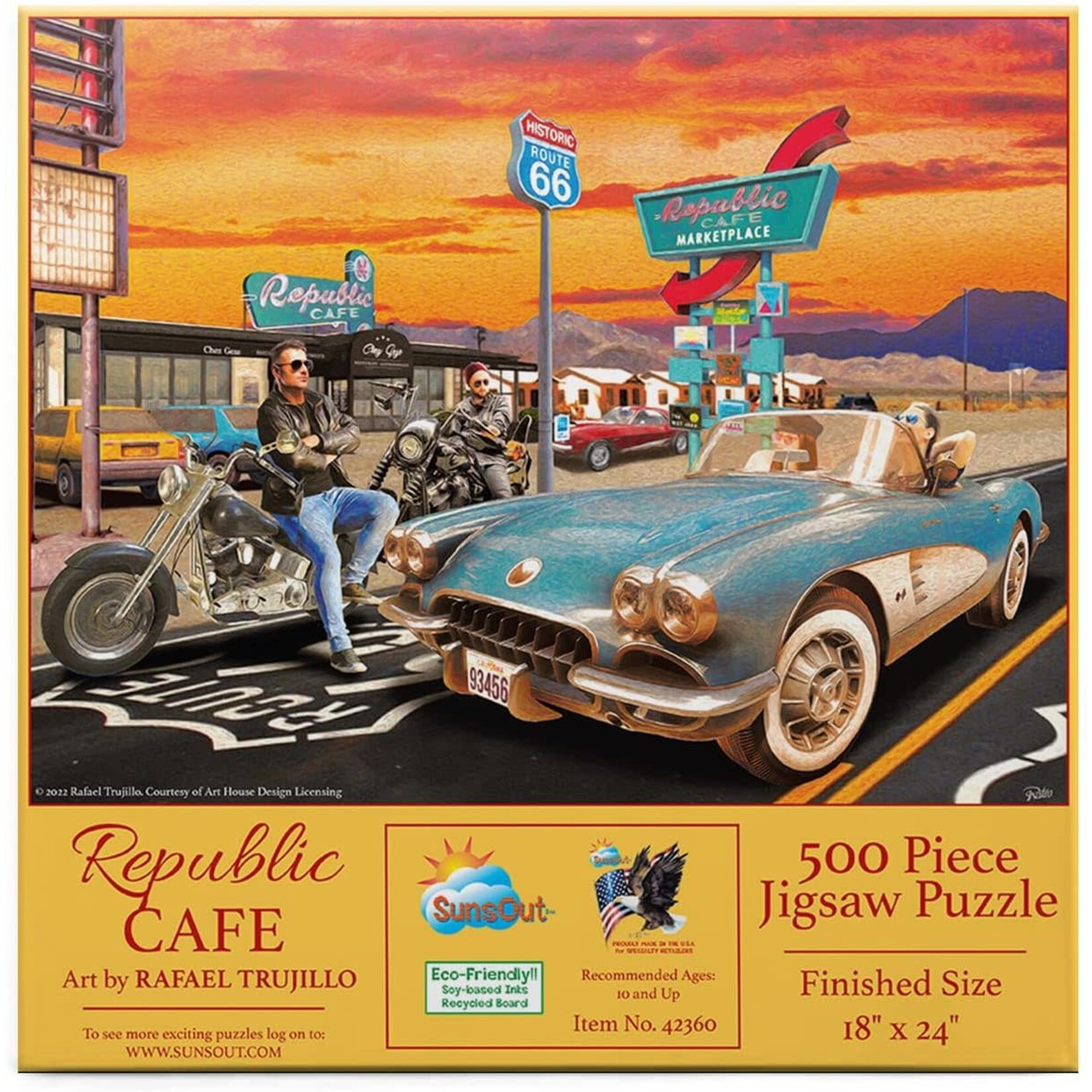 Suns Out Republic Cafe 500 Piece Puzzle