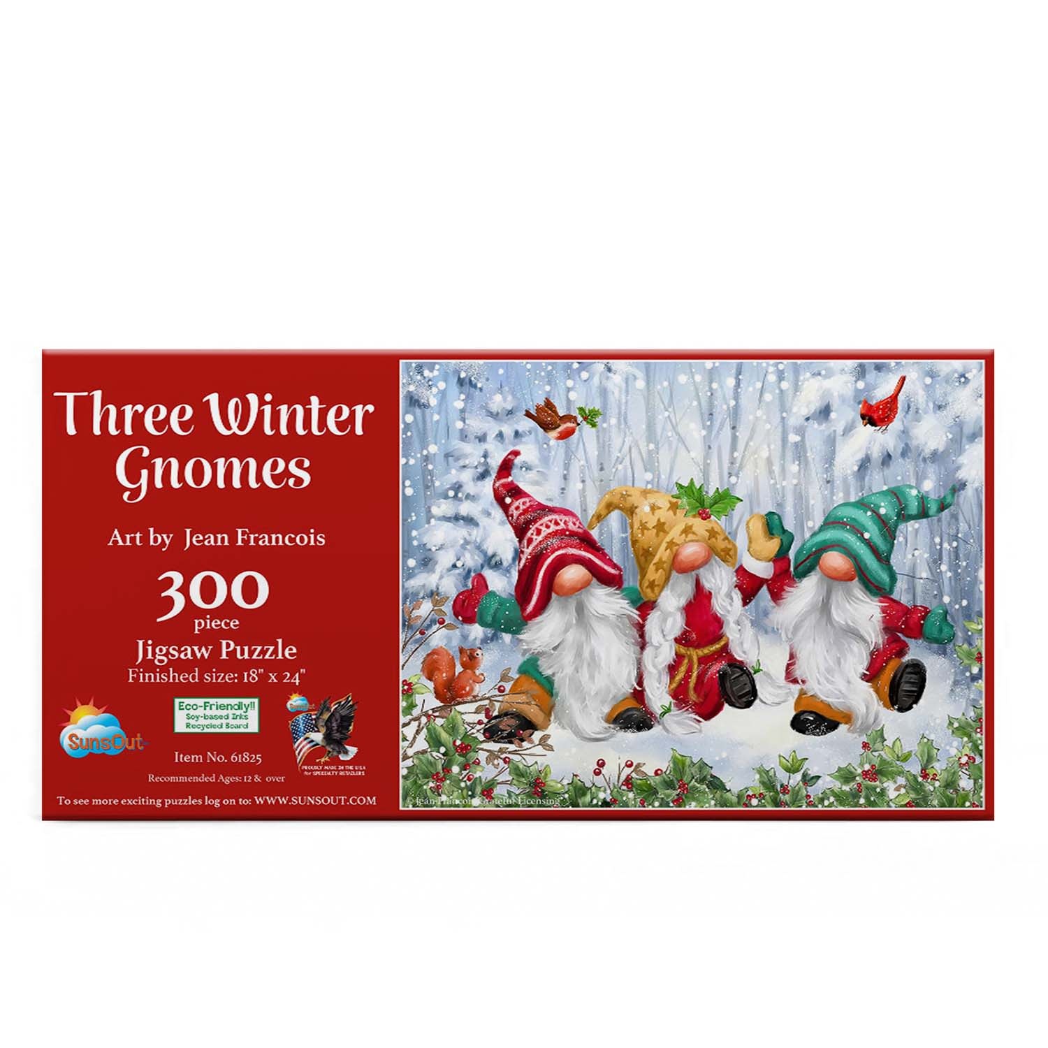 Three Winter Gnomes 300 Piece Puzzle