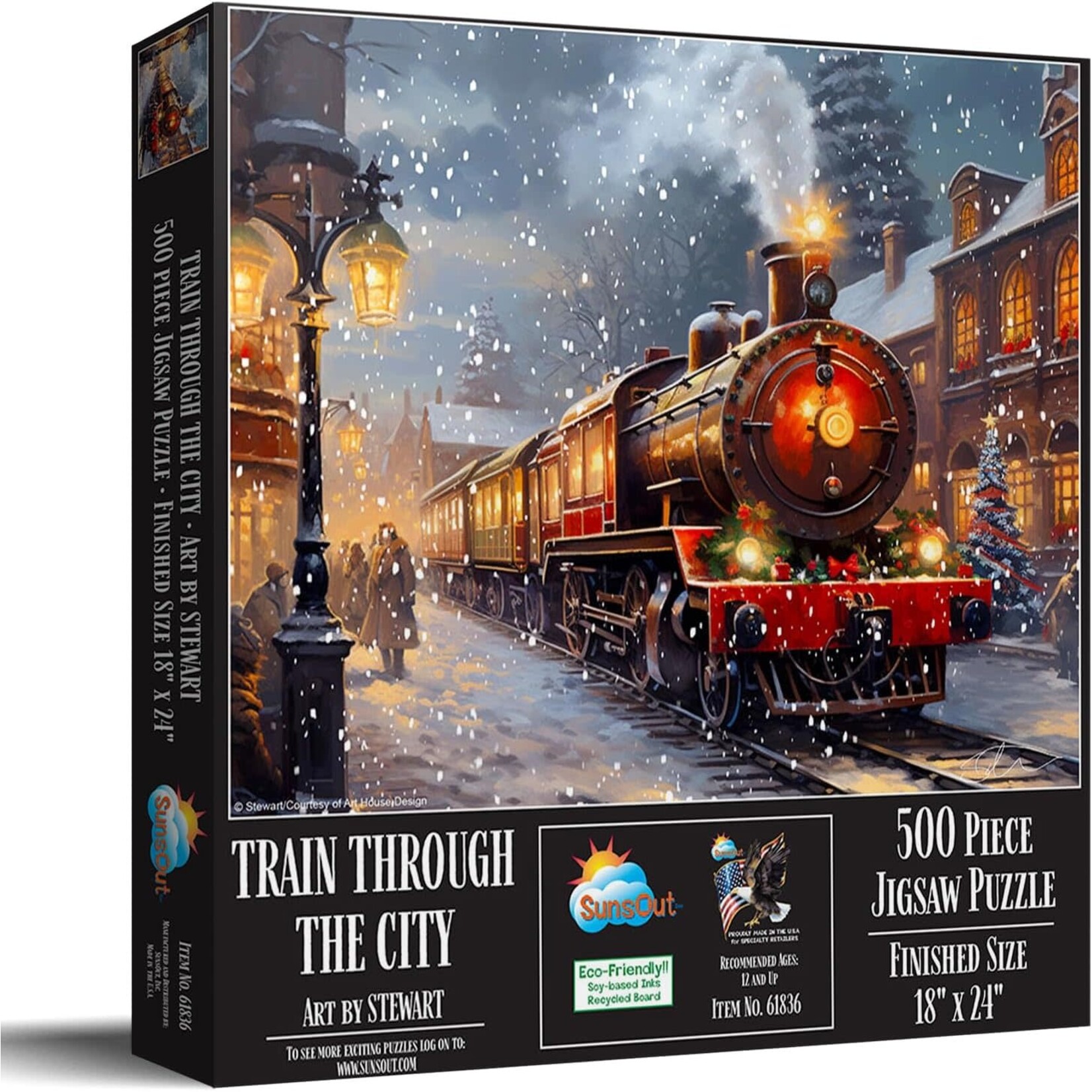 Suns Out Train Through the City 500 Piece Puzzle