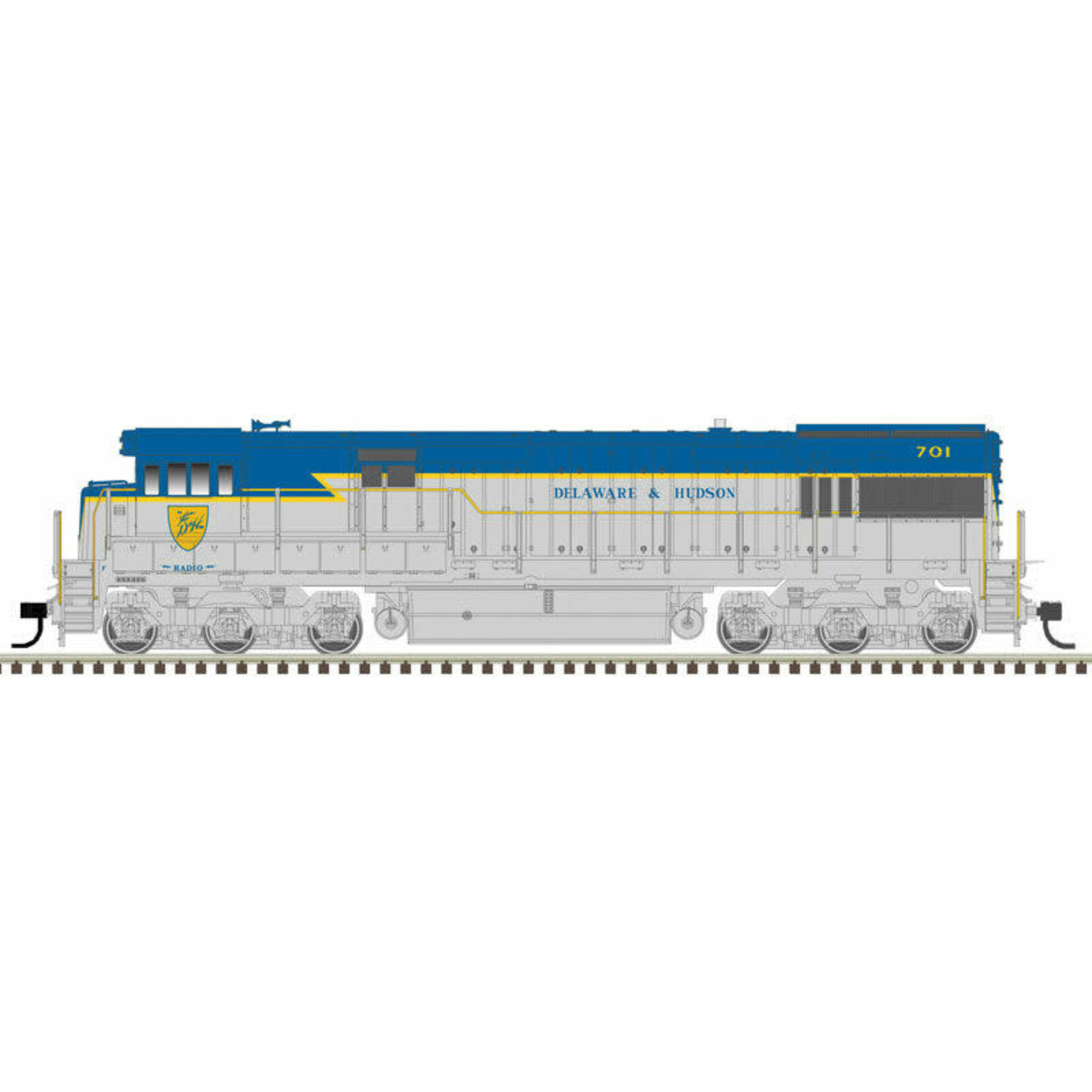 Atlas 10003891 HO U30C Phase 1 Loco Silver Delaware & Hudson 701