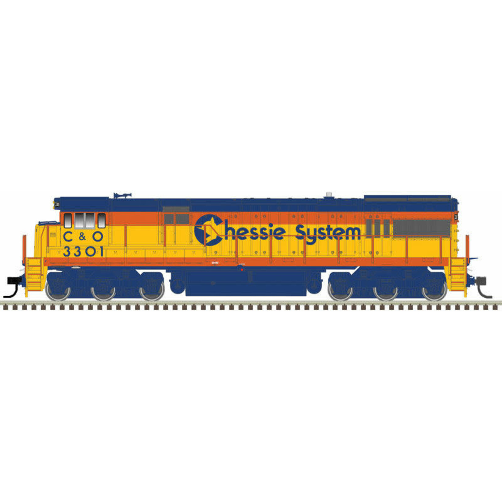 Atlas 10003900 HO U30C Phase 1 Loco Silver Chessie System* 3300