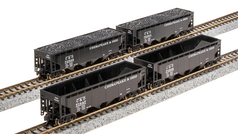 7427 N, ARA 70 Tn Quad Hopper, C&O H7-13, 1940s, 4 Pk B