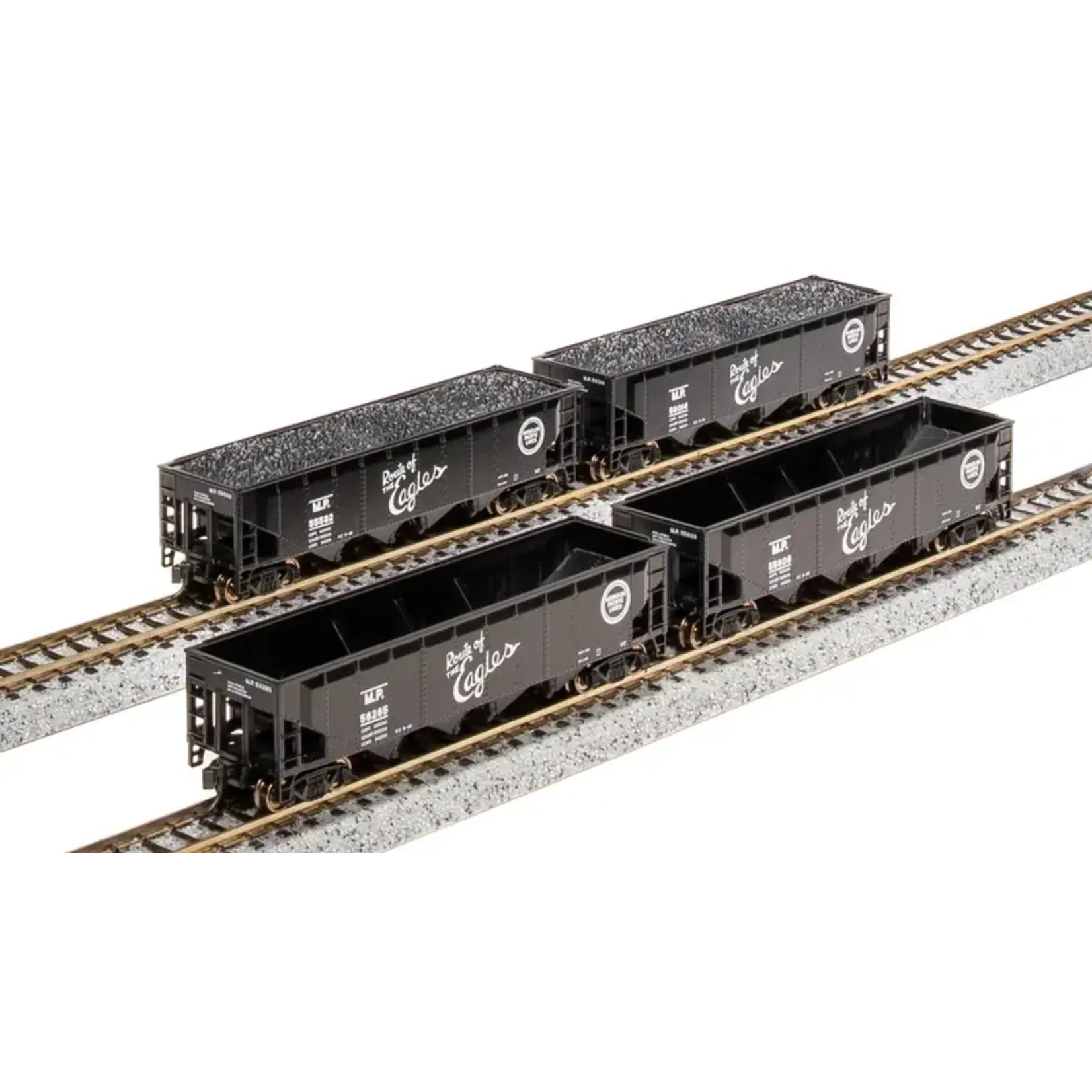 Broadway Limited 7430 N, ARA 70 Tn Quad Hopper, MP, Route of Eagles, 4Pk