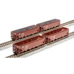 Broadway Limited 7433 N, ARA 70 Tn Quad Hopper,  ATSF, Fntsy Paint, 4 Pk