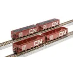 Broadway Limited 7434 N, ARA 70 Tn Quad Hopper, CN, Fantasy Paint, 4 Pk