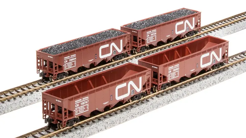 7434 N, ARA 70 Tn Quad Hopper, CN, Fantasy Paint, 4 Pk