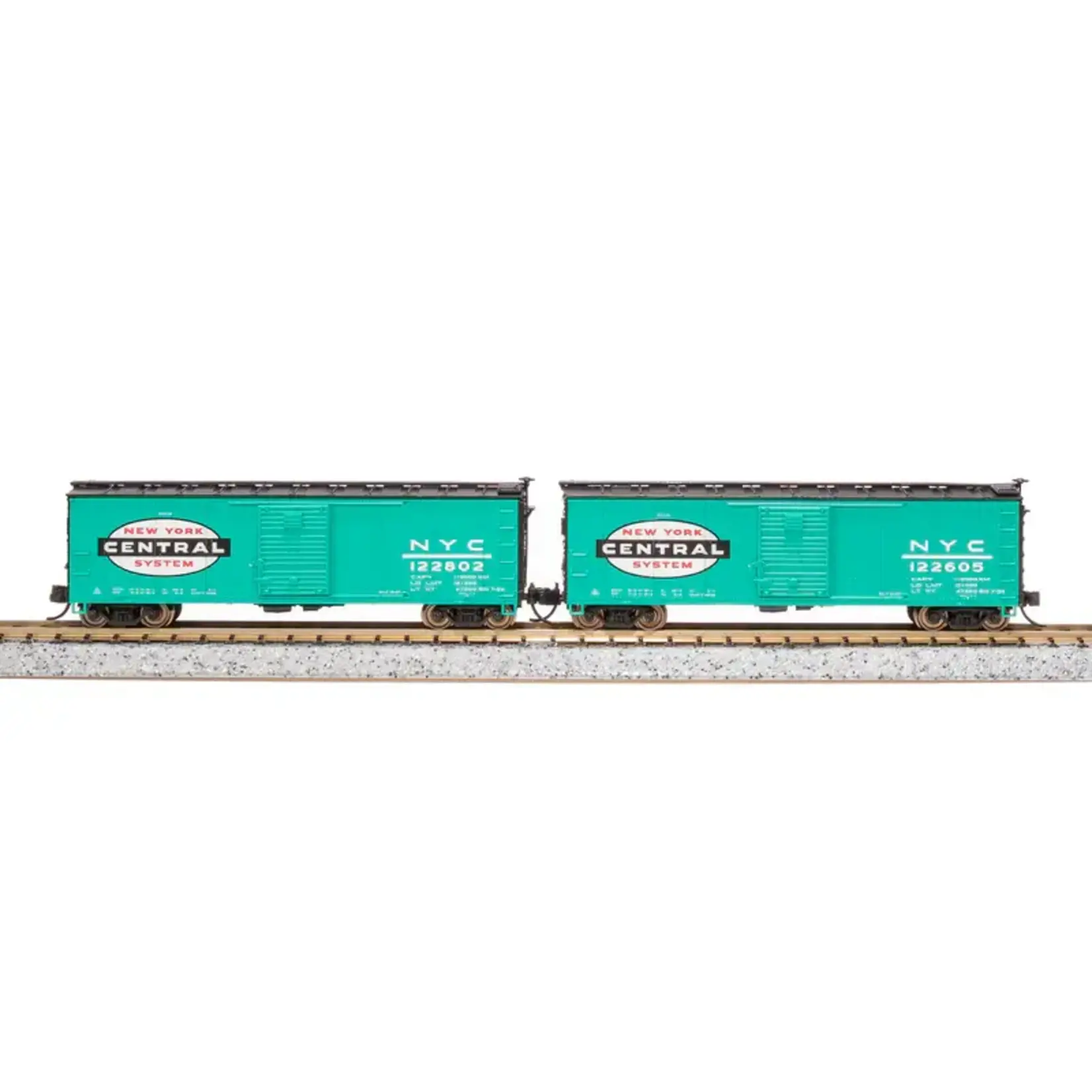 Broadway Limited 7281 N, USRA 40' Steel Boxcar, NYC, Jade Green 2 Pack