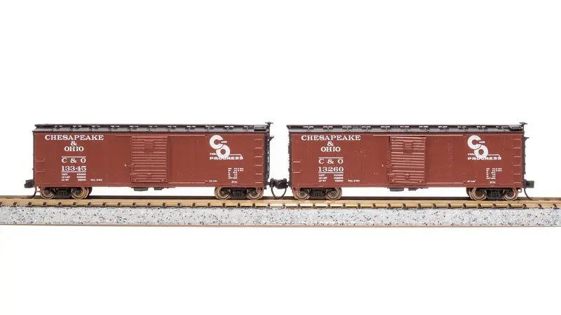 7275 N, USRA 40' Steel Boxcar, C&O, 2 Pack