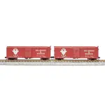 Broadway Limited 7277 N, USRA 40' Steel Boxcar, D&H, 2 Pack