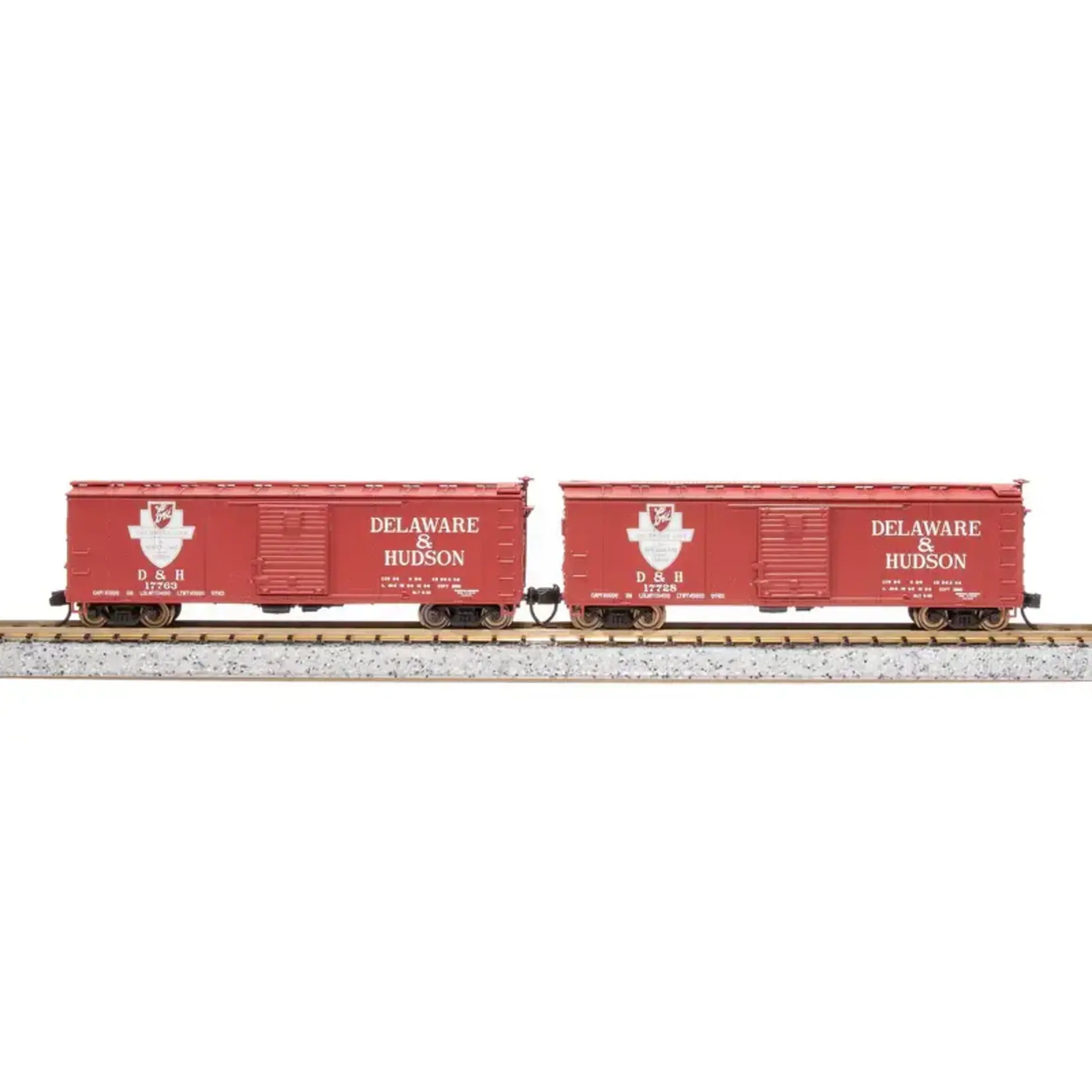 Broadway Limited 7277 N, USRA 40' Steel Boxcar, D&H, 2 Pack