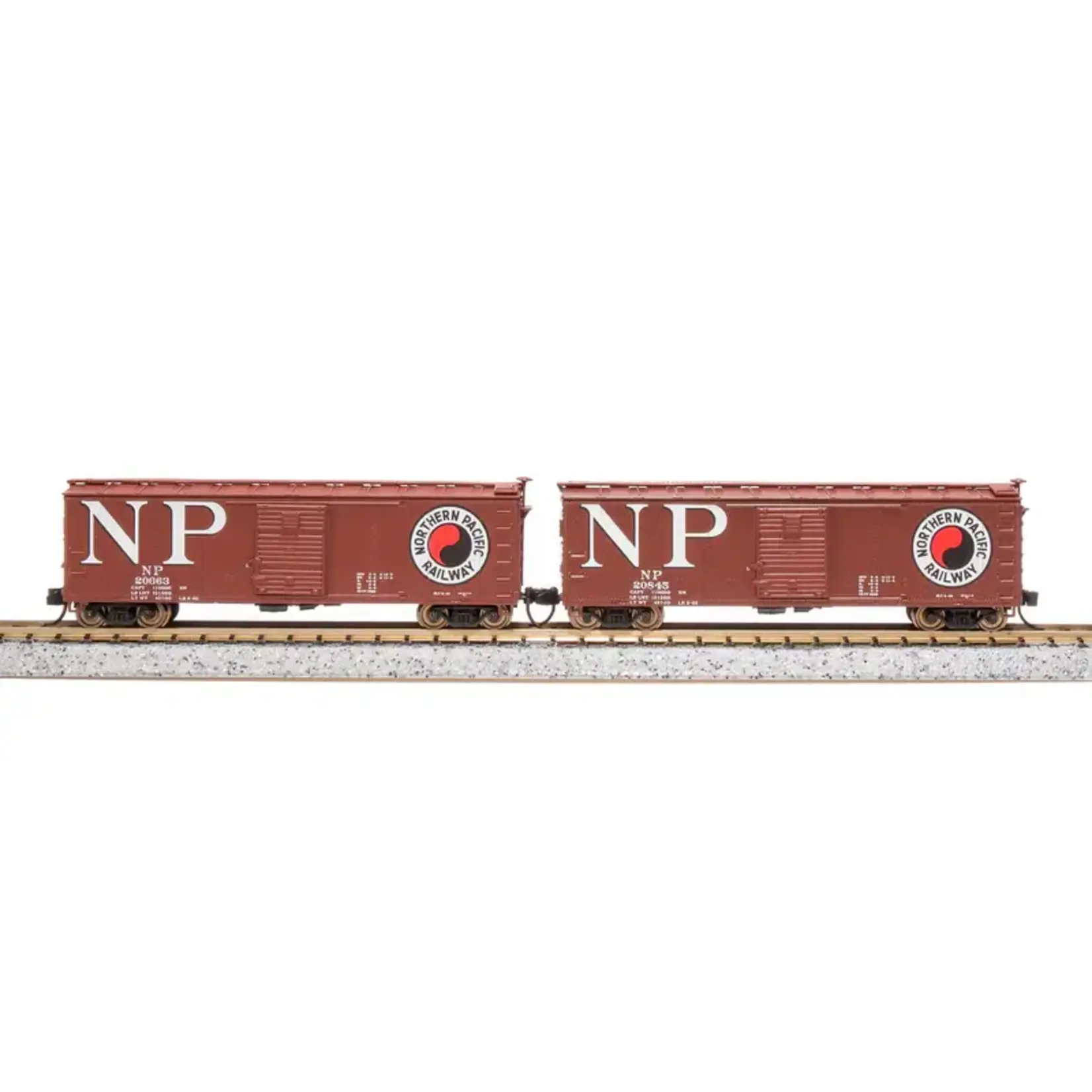 Broadway Limited 7280 N, USRA 40' Steel Boxcar, NP, 2 Pack