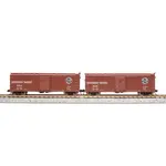 Broadway Limited 7283 N, USRA 40' Steel Boxcar, SP, 2 Pack