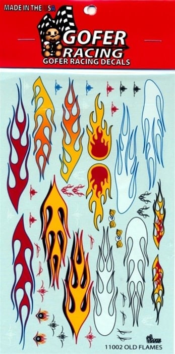 11002 Old School Flames Decal
