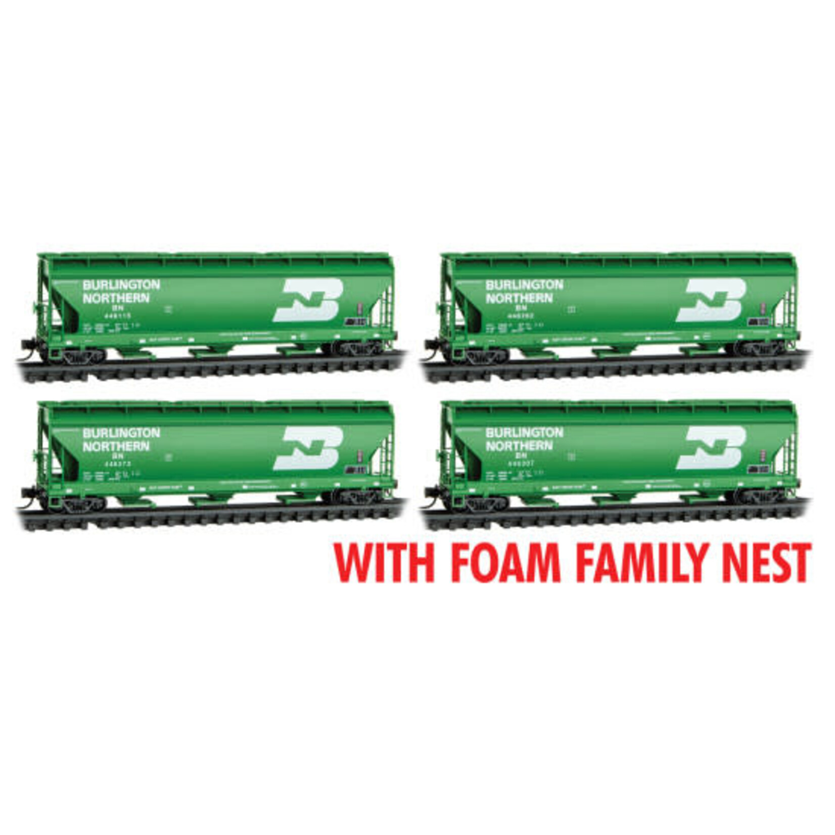 Micro Trains Line 99300226 N Burlington Northern 4 Pack 226 - FOAM