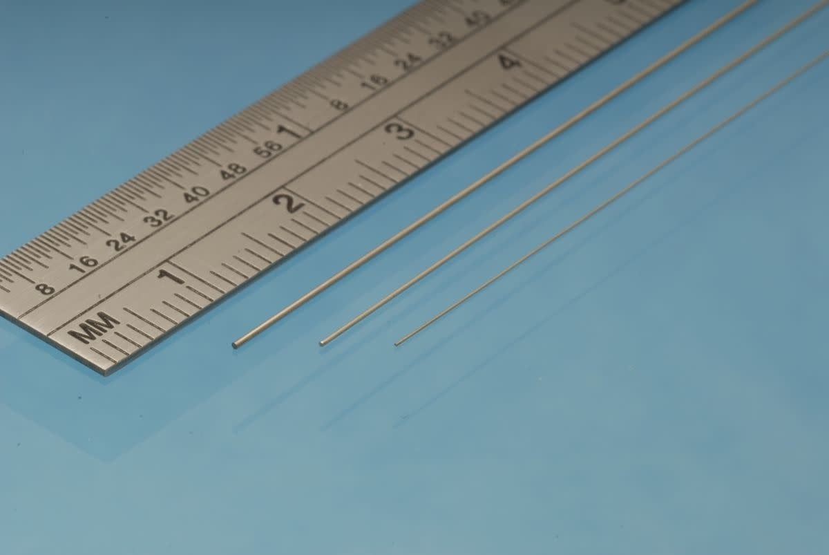 NSR02 Nickel Silver Rod 0.2 mm x 305mm 6 piece