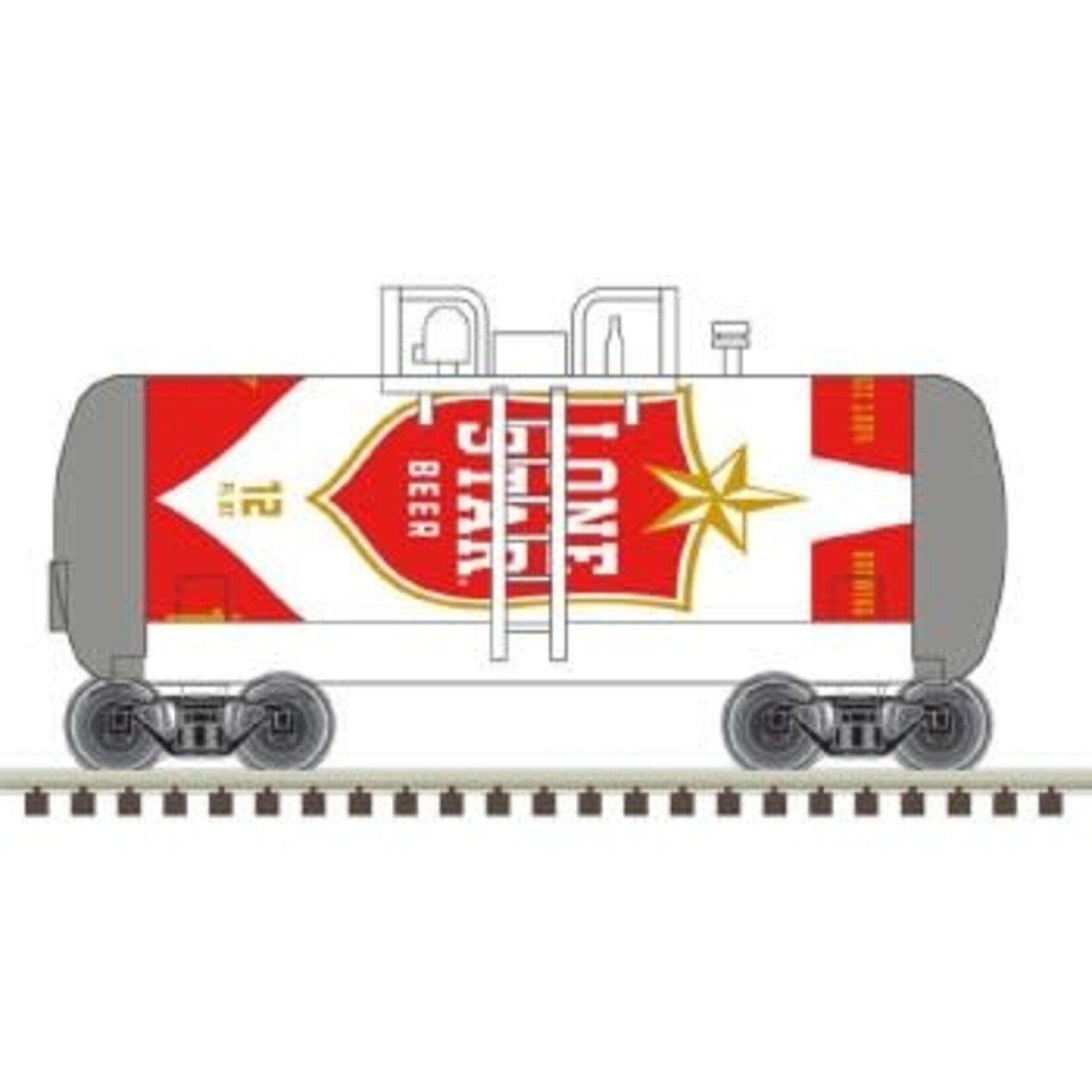 Atlas 50005633 N Beer Can Tank Car Lone Star 1874 Red/White/Gold