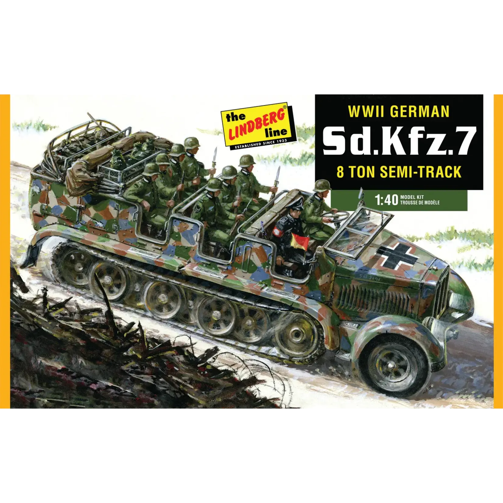 Lindberg 416 8 Ton Semi Track Carrier WWII 1:40