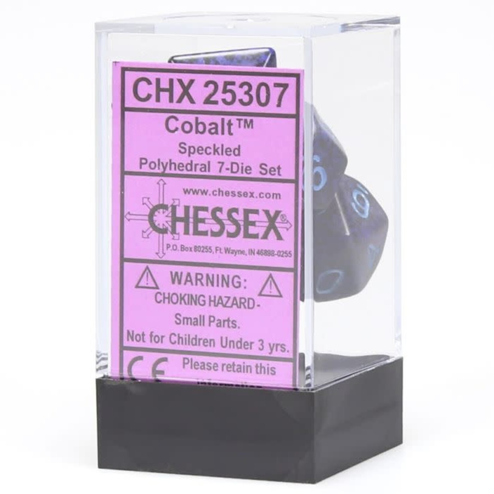 Chessex 25307 7 Set Dice Cobalt