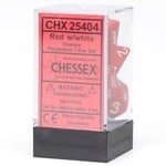 Chessex 25404 7 Set Dice Red with White