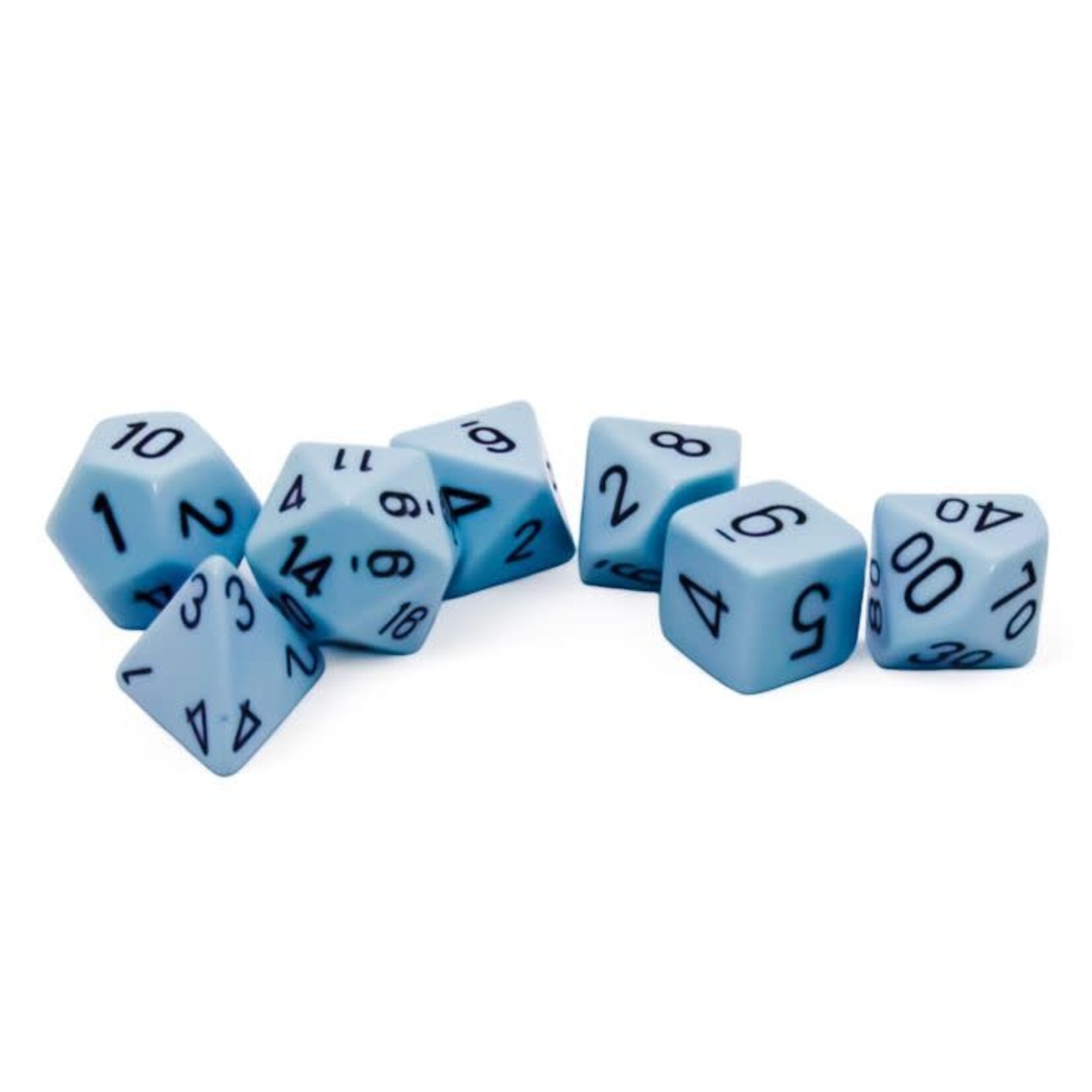 Chessex 25466 7 Set Dice Polyhedral Pastel Blue/black