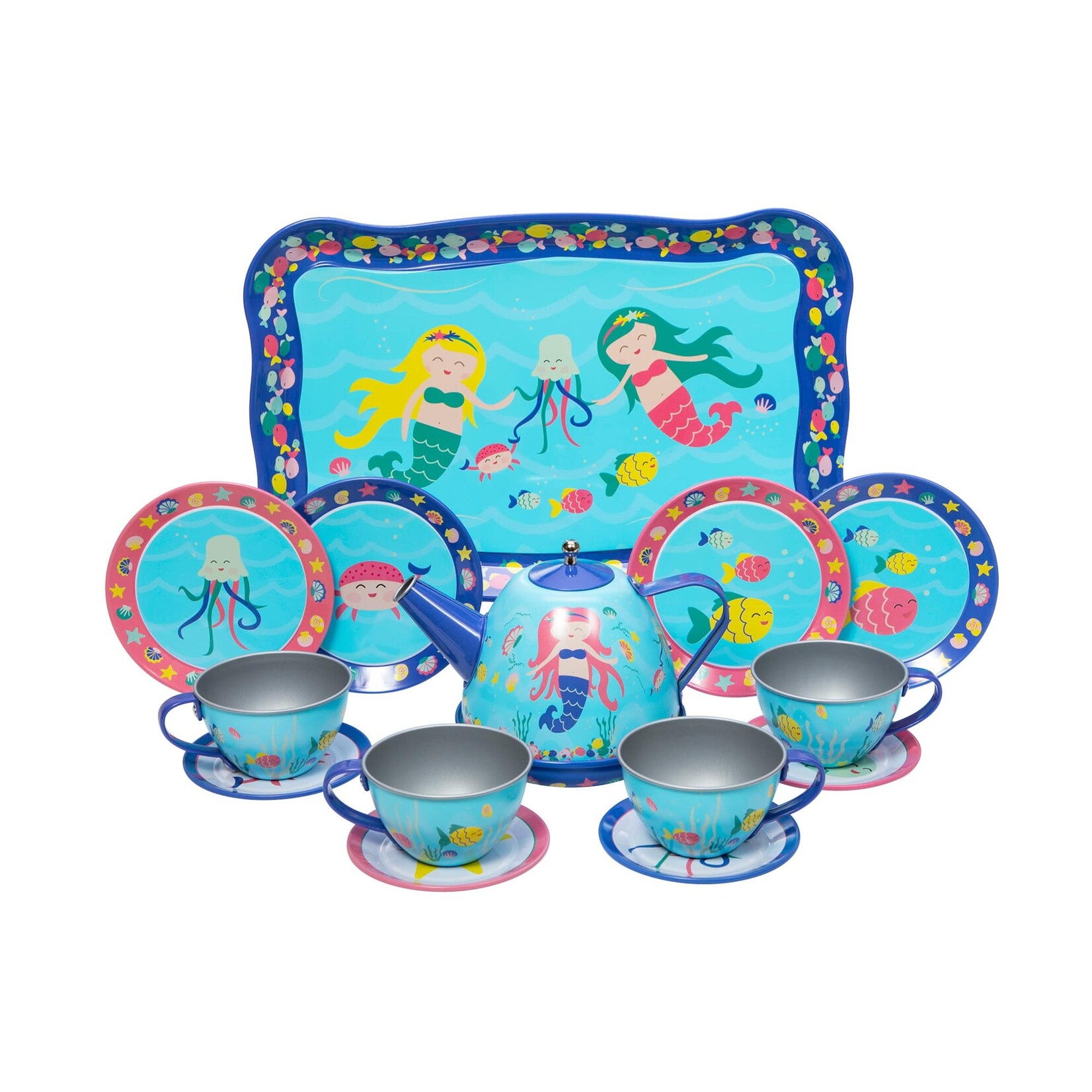 Schylling Mermaid Tin Tea Set