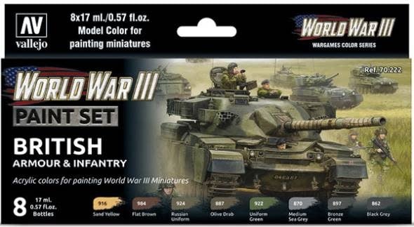70222 British WWII Paint Set