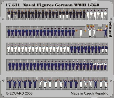 17511 1/350 Ship German Navy Figures WWII Painted