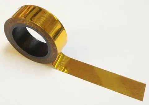 55103 1/16" x 25' Gold Metallic Striping Masking Tape (2/pk) Rainbow Tape