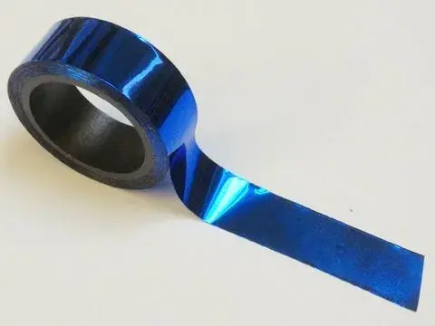 58104 1/32" x 25' Blue Metallic Striping Masking Tape (2/pk) Rainbow Tape