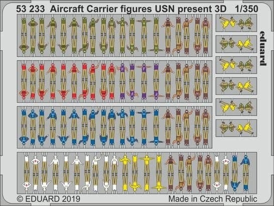 53233 1/350 Ship USN Present Aircraft Carrier Figures - Painted