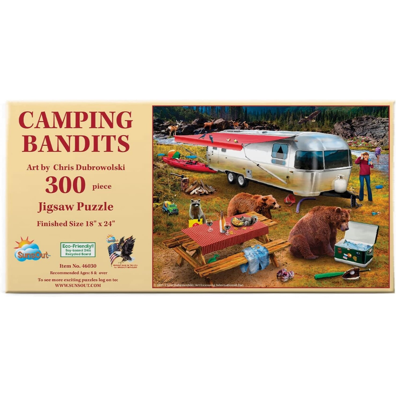 Suns Out Camping Bandits 300 Piece Puzzle