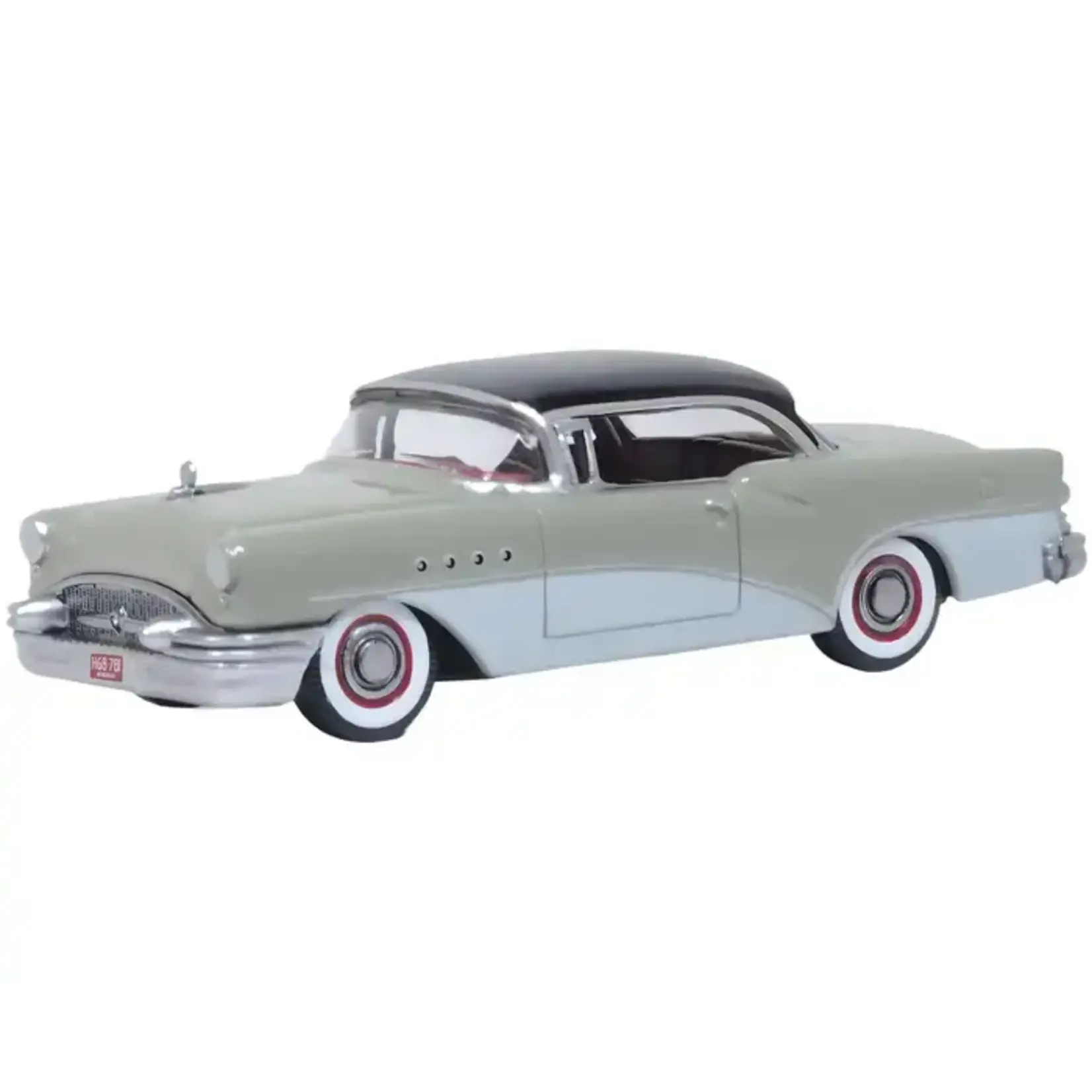Oxford Diecast 87BC55007 HO 1955 Buick Century Carlsbad Black, Windsor Grey, Dover White