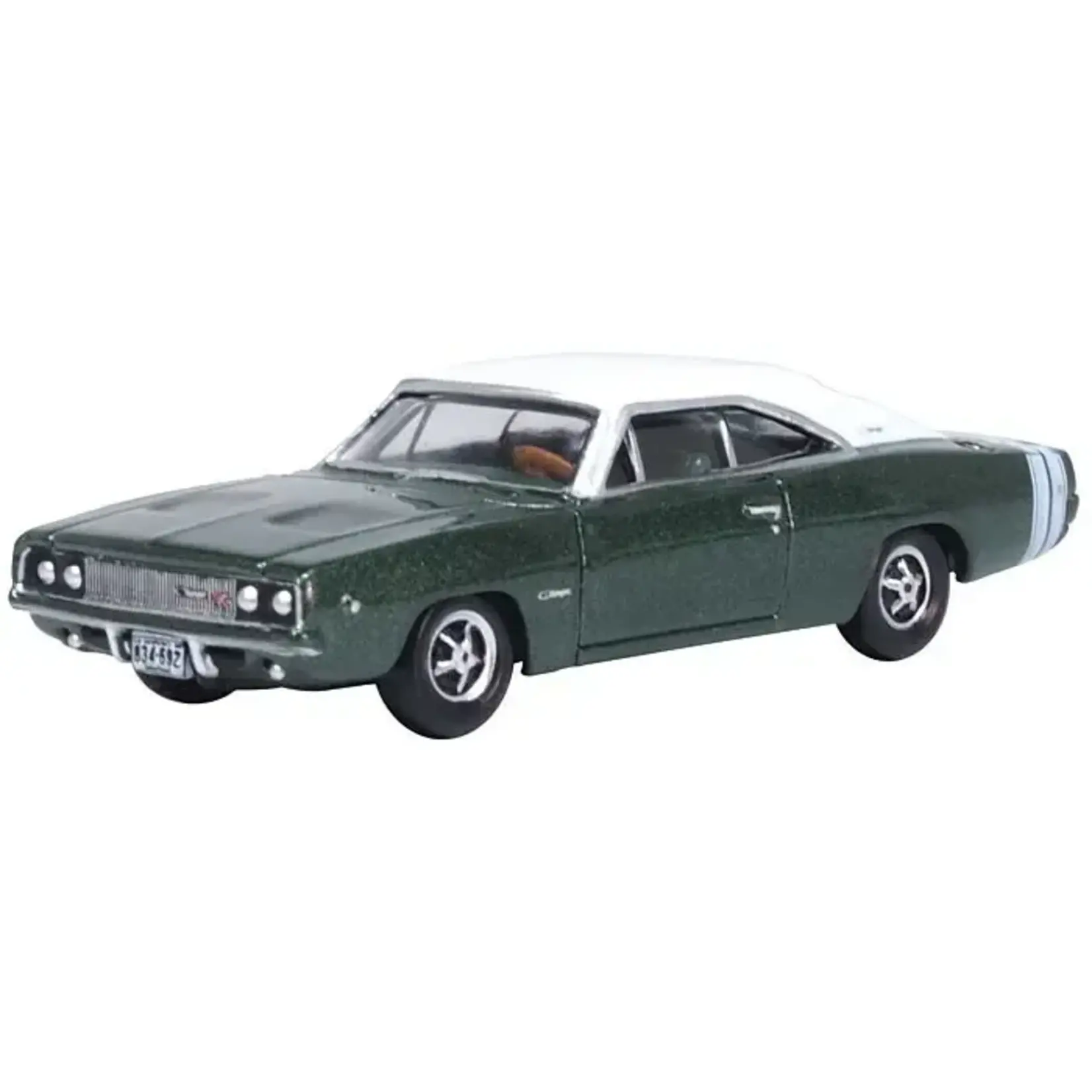 Oxford Diecast 87DC68005 HO 1968 Dodge Charger Racing Green