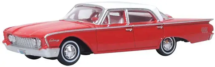 87FF60001 HO 1960 Ford Fairlane 500 Town Sedan Montecarlo Red