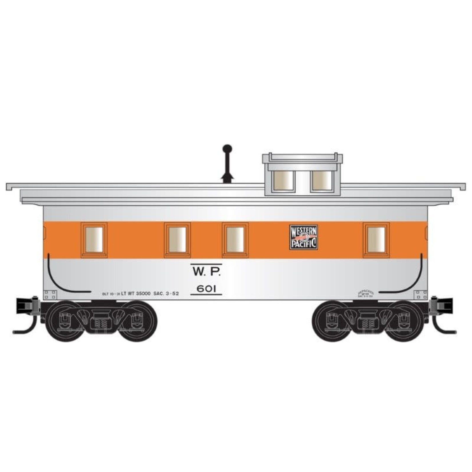 Micro Trains Line 05100221 N Western Pacific Caboose 601