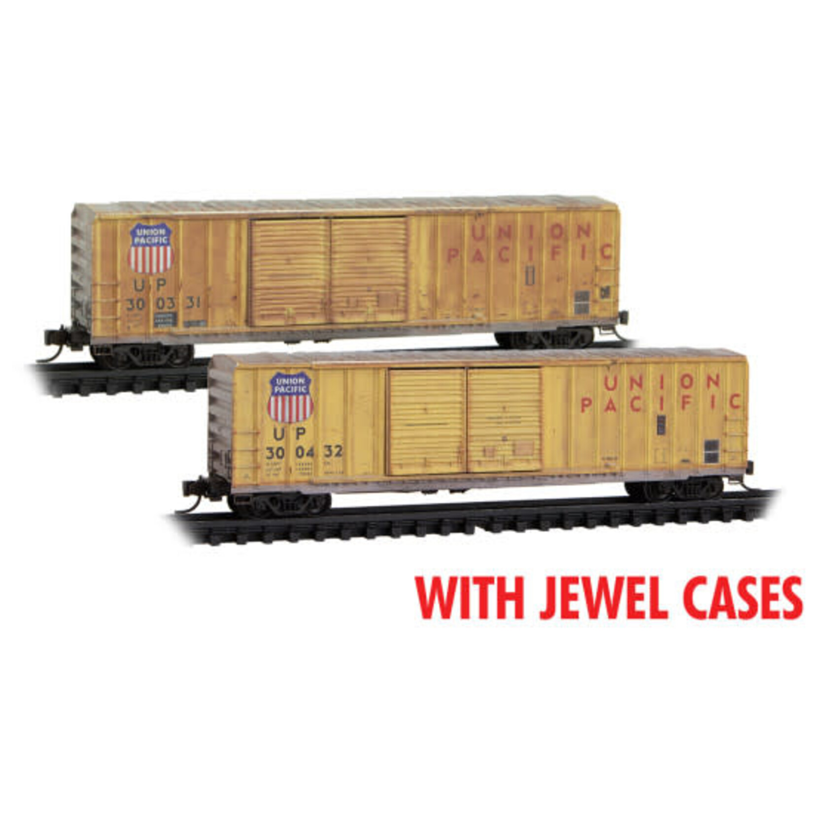 Micro Trains Line 98305078 N UP Weathered 2 Pack